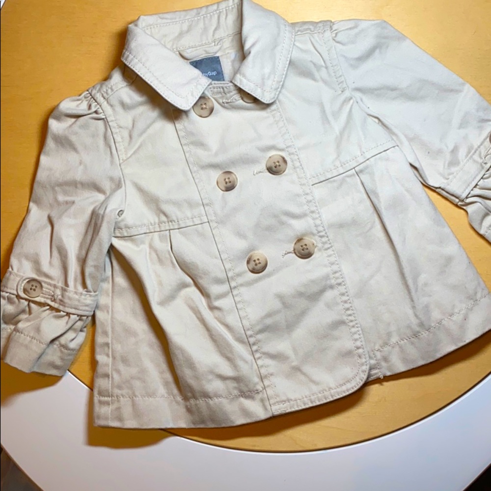 Baby gap lined button dress khaki jacket